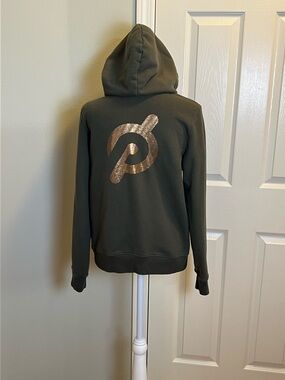 PELOTON Hoodie Jacket With Metallic Gold Logo